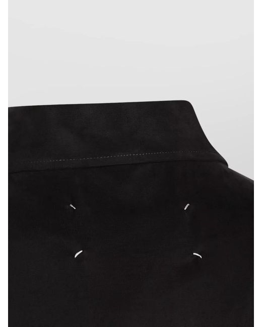 Maison Margiela Black Cupro Short-Sleeve Polo Shirt