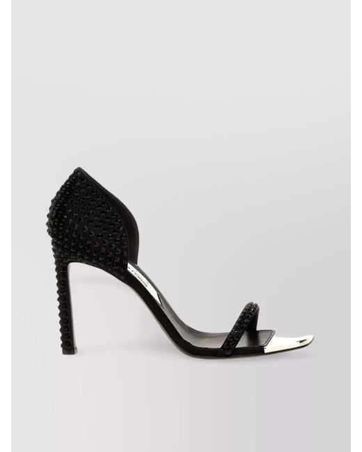 Sergio Rossi Metallic Embellished Sandals