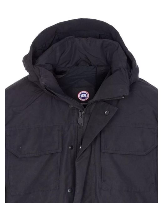 Canada Goose Blue Cotton Parka for men