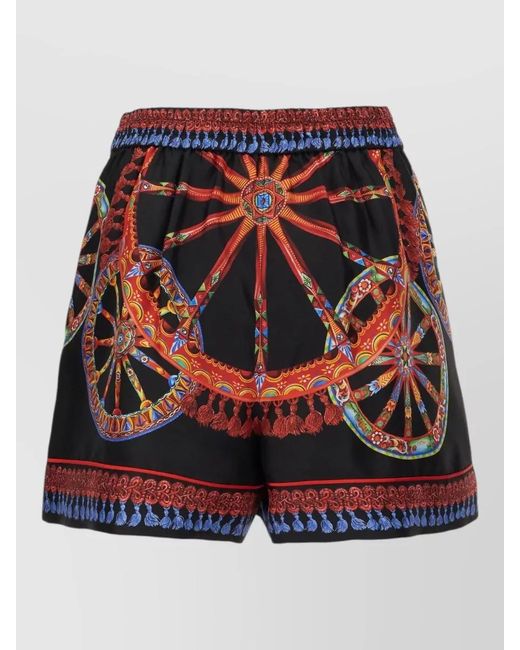Dolce & Gabbana Multicolor Shorts Colorful Print Decorative Pattern Relaxed Fit