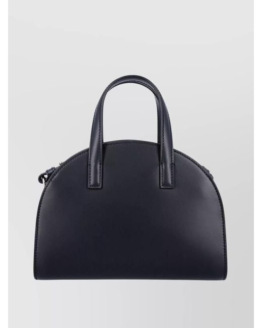 A.P.C. Blue Demi-Lune Small Leather Cross-Body Bag