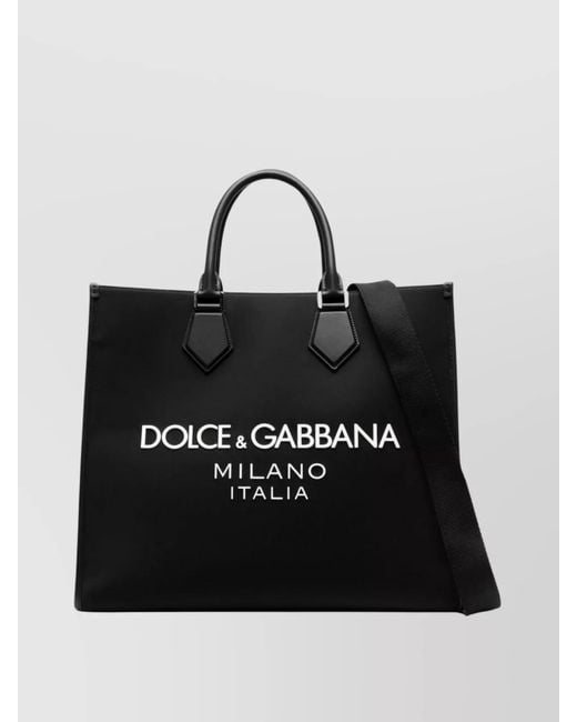 Dolce & Gabbana Black Nylon Large Tote Bag for men