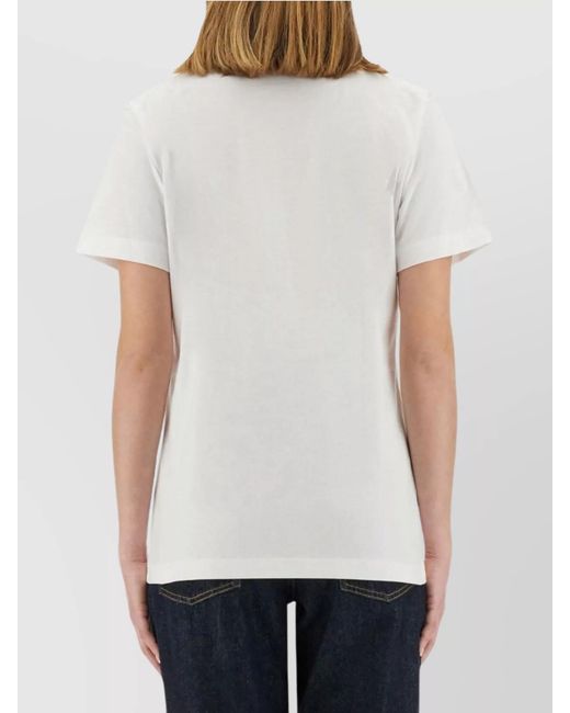 Moschino White Logo Print Cotton T-Shirt