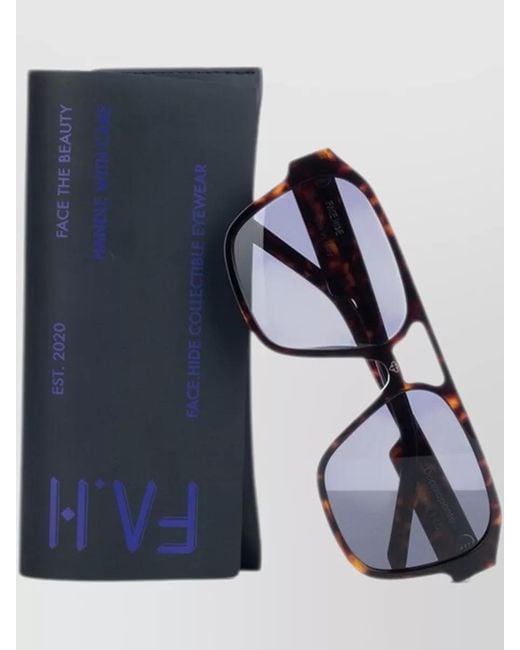 Facehide Multicolor Square Sunglasses Tinted Lenses Tortoiseshell Frame
