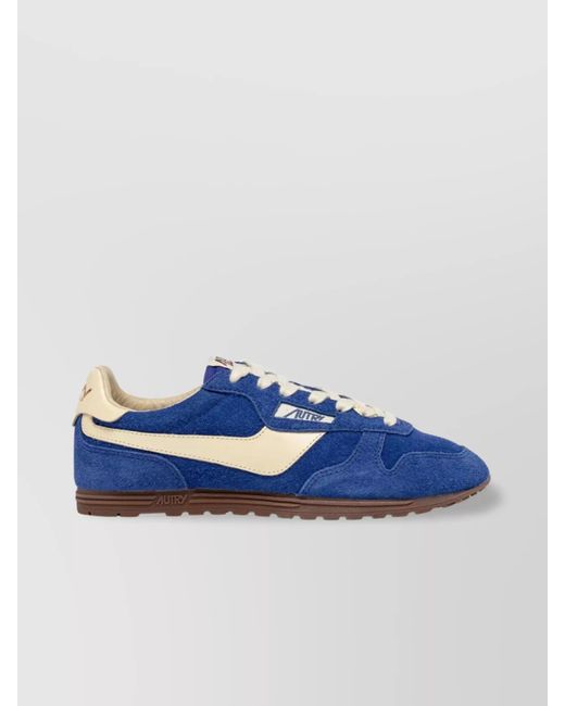 Autry Blue Leather Low-Top Sneakers for men