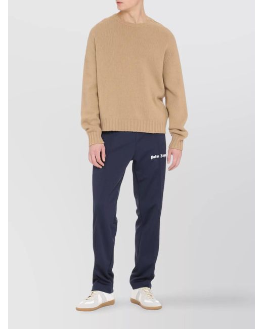 Palm Angels Natural Ribbed Wool Jumper for men