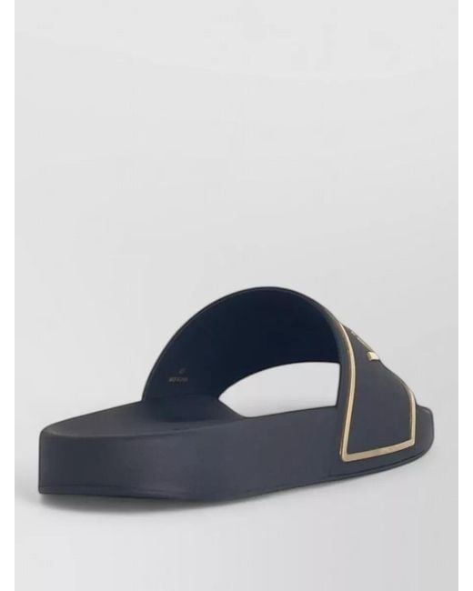 Versace Blue Rubber Slippers for men