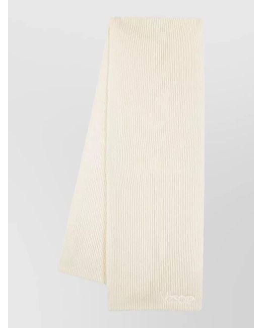 Versace Natural Embroidery 1978 Re Ed Logo Cotton Scarf