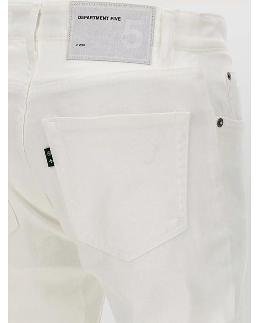 Department 5 White Denim Straight-Leg Jeans for men