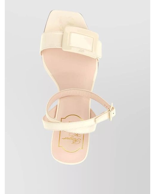 Roger Vivier Natural Belle Vivier Sandals Open Toe Wedge Heel