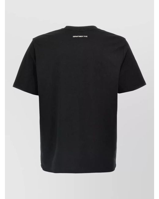 Department 5 Black Bold Logo Crew Neck Short Sleeve T Shirt for men