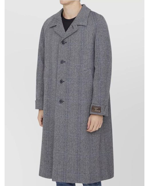 Gucci Gray Houndstooth Coat for men