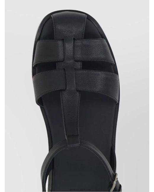 Church's Black Nappa Leather T-Strap Sandals