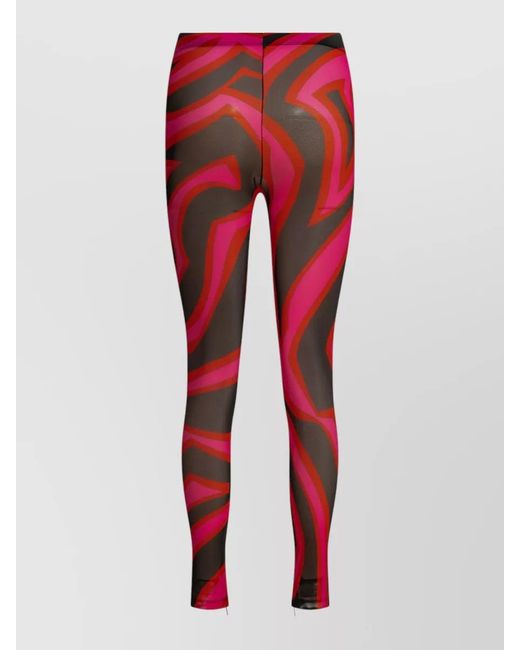 Emilio Pucci Red Printed Leggings