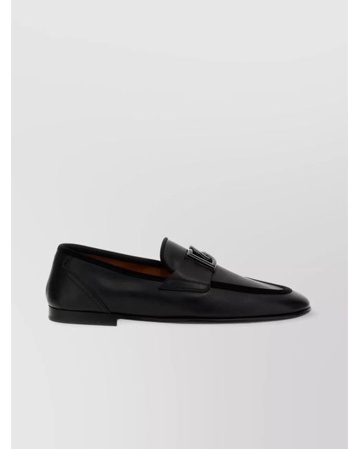 Dolce & Gabbana Black Leather Loafers for men
