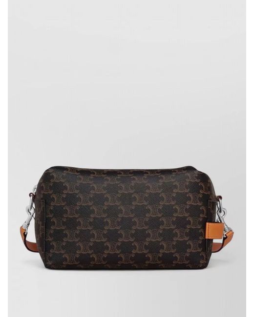 Céline Gray Leather Trimmed Clutch Bag for men