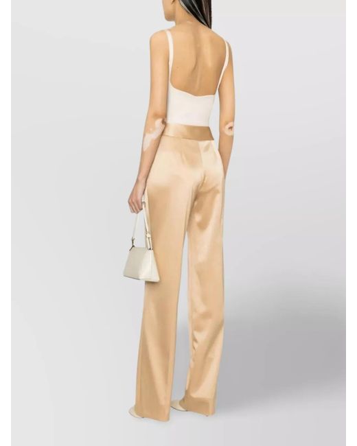 Ermanno Scervino Natural Wide-Leg Trousers