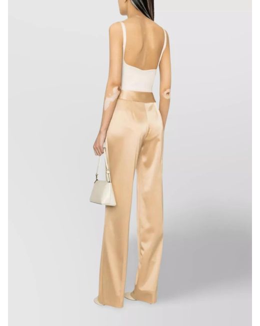 Ermanno Scervino Natural Wide-Leg Trousers