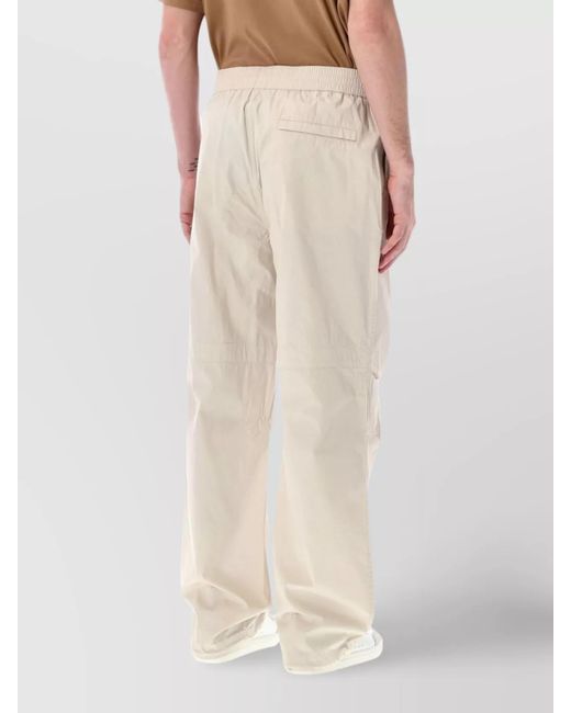 Burberry Natural Cotton Blend Oversized Cargo Trousers for men