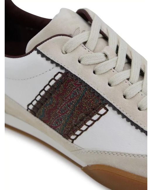 Etro Multicolor Fabric Sneakers Patterned Inserts Rubber Sole