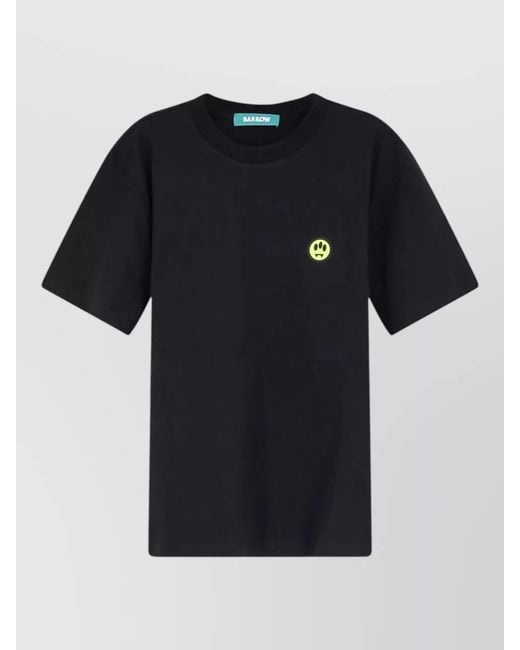 Barrow Black Short Sleeve Crew Neck Graphic T-Shirt for men