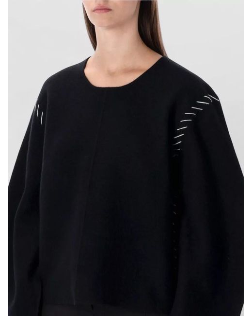 THE GARMENT Black Oslo Relaxed Knit Sweater Modern Silhouette