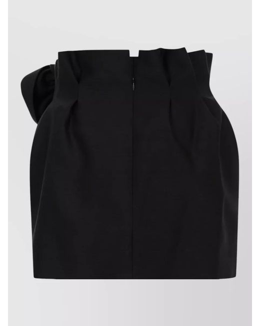 Magda Butrym Black High Waist Skirt Ruffle Detail