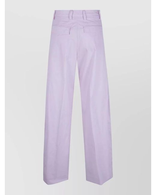 Thelatest Purple Billie Popeline High Waist Wide Trousers