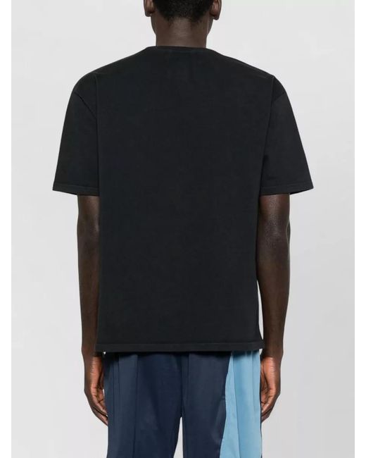 Rhude Black Cotton Logo Print T-Shirt for men
