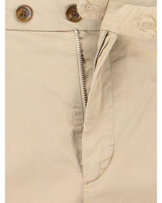 Briglia 1949 Natural Straight Leg Pants Belt Loops Pleated Front for men