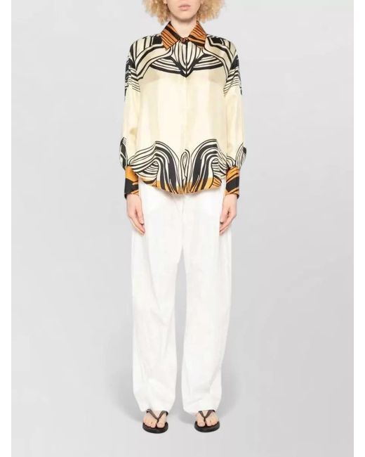 Raquel Diniz Multicolor Bahia Silk Twill Oversized Shirt