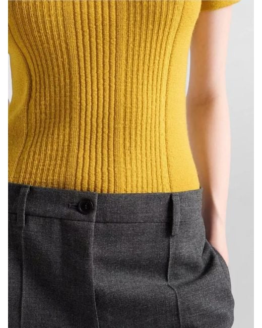 Prada Yellow Tops