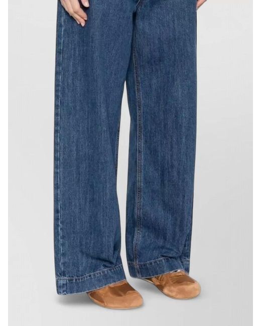 P.A.R.O.S.H. Blue Wide Leg Pants Belt Loops