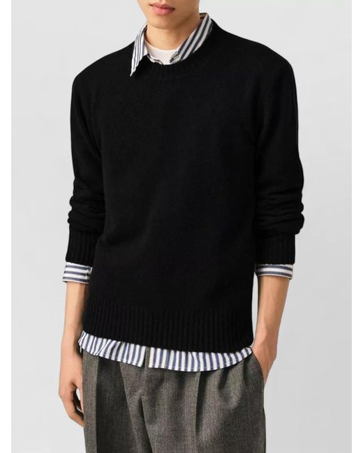 AMI Black Crewneck Jumper for men
