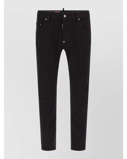 DSquared² Black Cotton Skinny Jeans for men