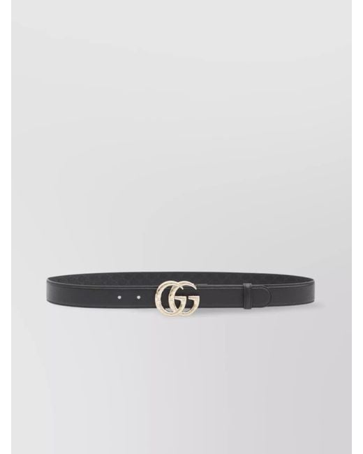 Gucci Gray Leather Belt