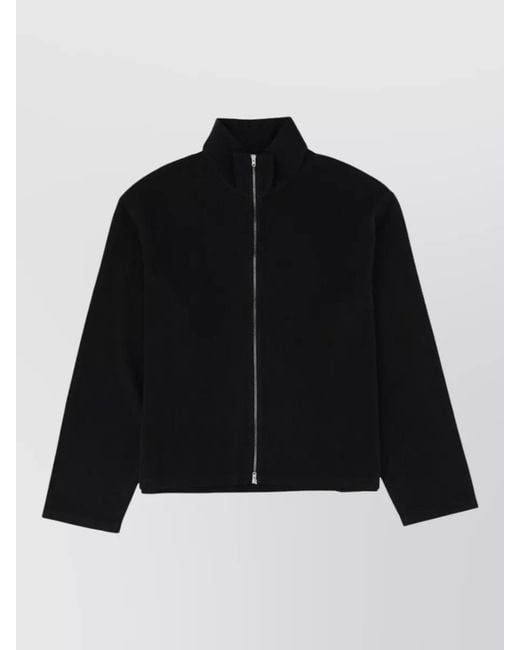 Our Legacy Black High Collar Jacket Long Sleeves Design for men