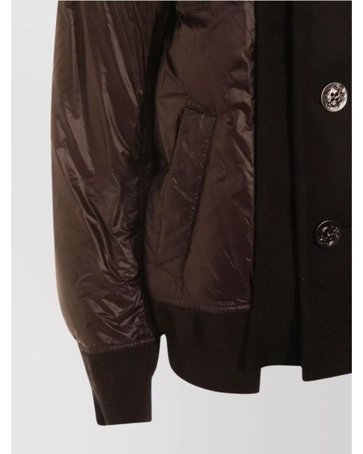 Sacai Black Down Bomber Jacket