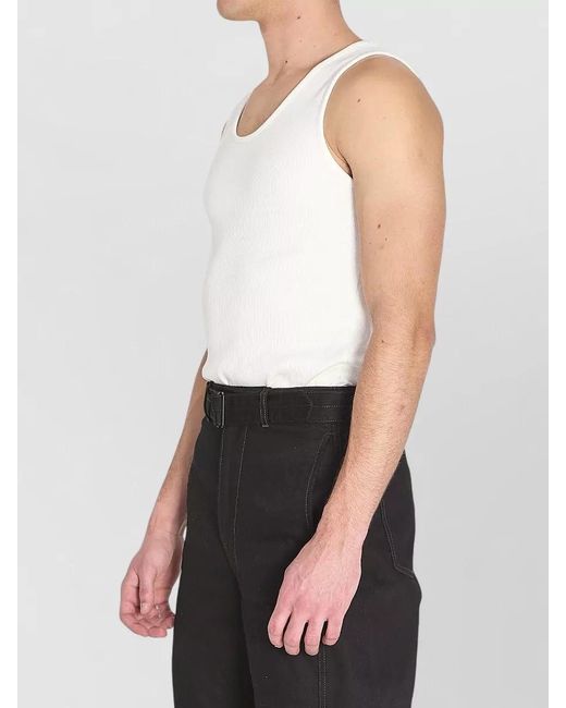 Lemaire Blue Ribbed Tank Top for men