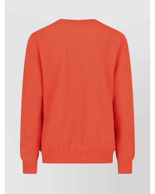 Comme des Garçons Orange Wool Crewneck Jumper for men