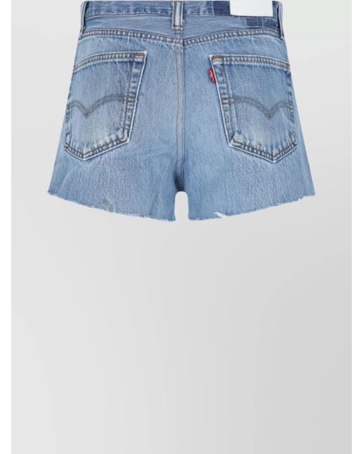 Re/done Blue Denim Short Shorts