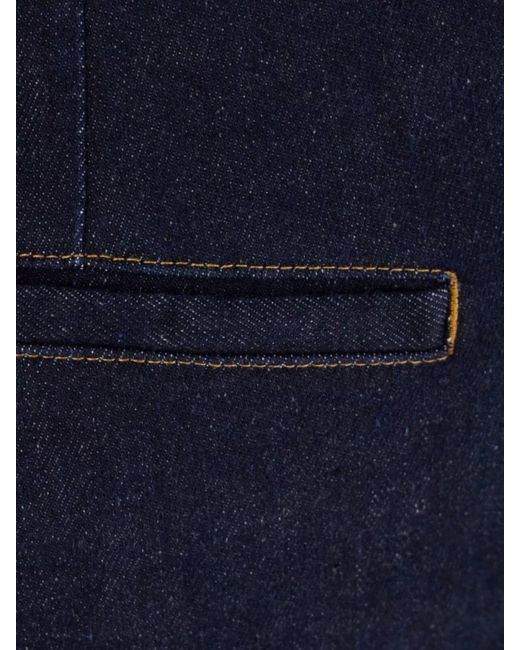 Moncler Blue Denim Wide-Leg Trousers