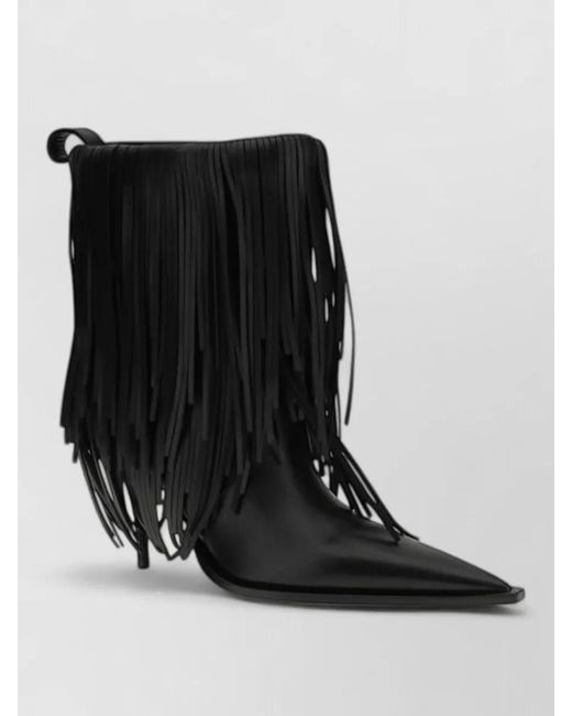 Balenciaga Black Leather Ankle Boots