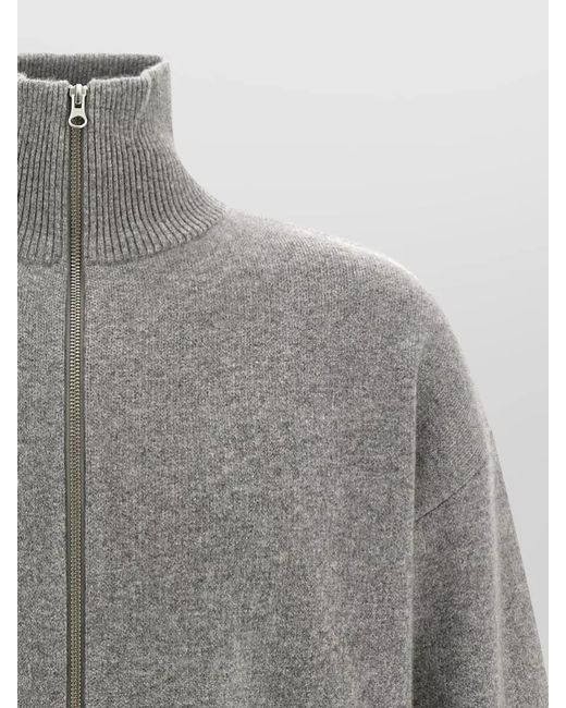 Extreme Cashmere Gray N°319 Xtra Out High Neck Cardigan for men