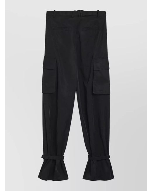 The Attico Black Nylon Trousers