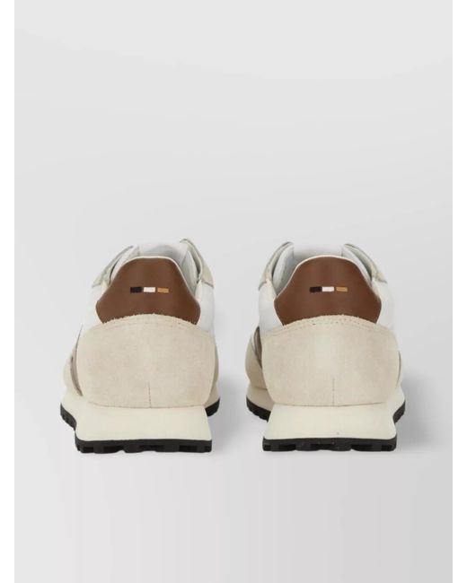 Boss Metallic Leather Low-Top Sneakers for men