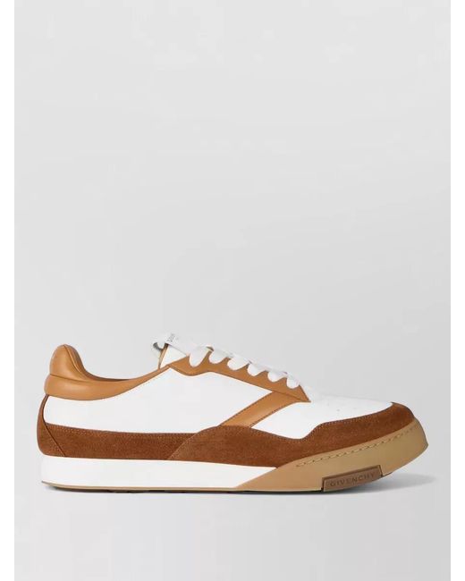 Givenchy Brown Leather Low-Top Sneakers for men