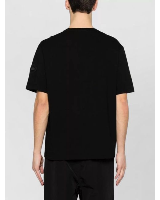 Canada Goose Black Cotton Logo T Shirt Round Neck for men