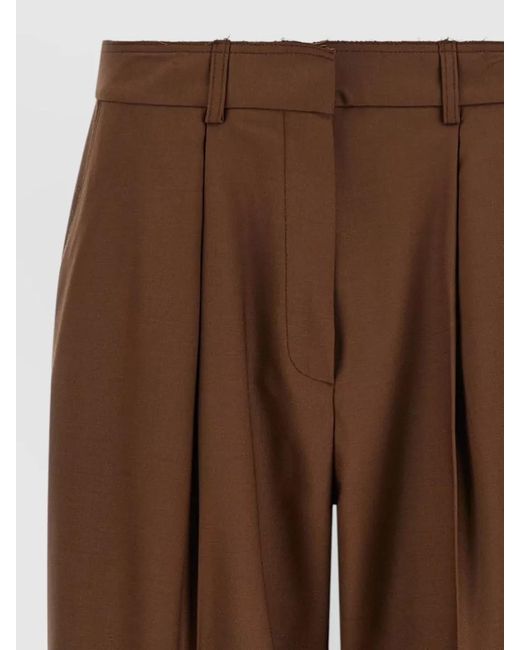 Gianluca Capannolo Brown Nora High Waist Tailored Straight Leg Pants