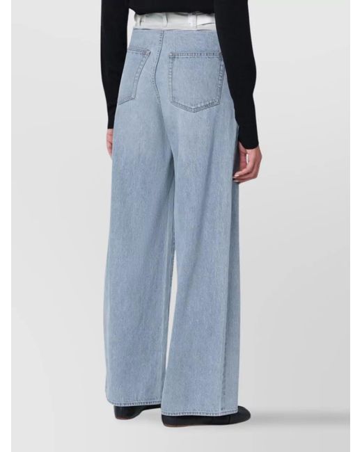 Sacai Blue Denim Wide-Leg Jeans